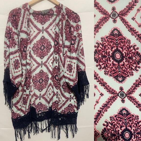 Arise Other - Arise Colorful Fringe Kimono L